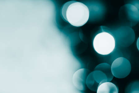 Blurred lights blue background. Abstract bokeh with soft light. Trendy colorの写真素材
