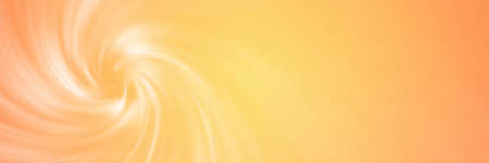 Summer orange spiral vortex soft blurred abstract gradient background banner, header texture. Wide screen wallpaper. Panoramic web banner with copy space for designの写真素材