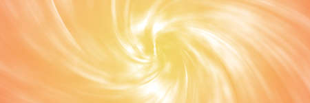 Summer orange spiral vortex soft blurred abstract gradient background banner, header texture. Wide screen wallpaper. Panoramic web banner with copy space for designの写真素材