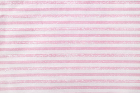 Pink and white striped cotton texture. Fabric textile backgroundの写真素材