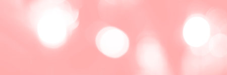Blurred lights pink background, banner texture. Abstract bokeh with soft light header. Wide screen wallpaper. Panoramic web banner with copy space for designの写真素材