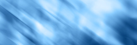 Blue blurred gradient background banner. Mixed motion texture. Panoramic web header. Wide screen abstract diagonal lines wallpaperの写真素材