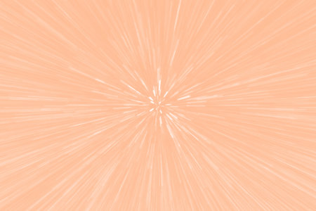 Peach fuzz zoom perspective background. Abstract soft explosion effect. Centric motion patternの写真素材