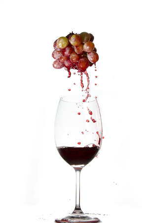 grapes in wine glassの写真素材