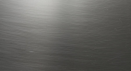 Surface texture presents subtle scratches and a sleek metallic aesthetic, providing a versatile background or design element for a wide range of creative endeavors.の素材