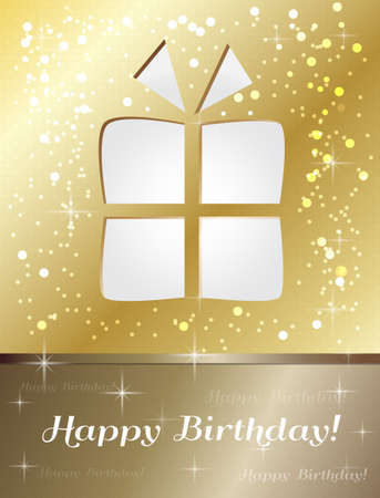 happy birthday gift cardのイラスト素材