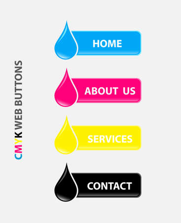 drop cmyk web buttonsのイラスト素材
