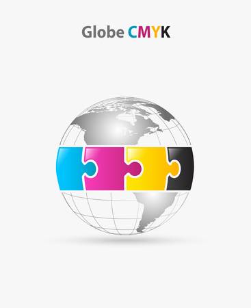 globe cmykのイラスト素材
