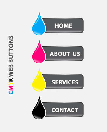 drop cmyk buttonsのイラスト素材