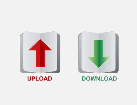 upload download buttonのイラスト素材