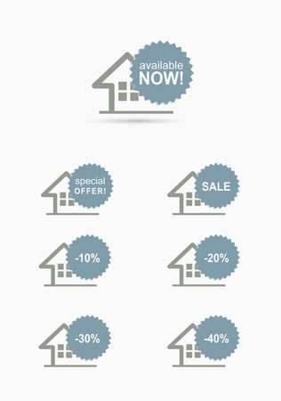home stickers setのイラスト素材