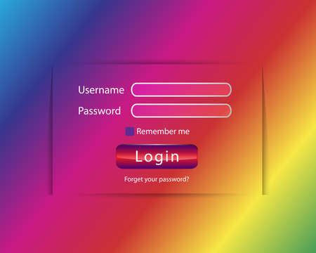 login interface spectru colorのイラスト素材