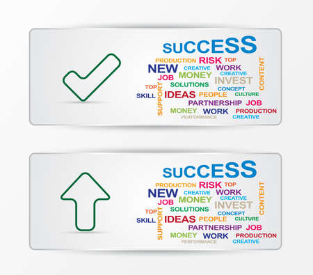 success bannerのイラスト素材