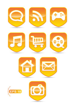 media web buttonのイラスト素材