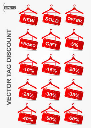 vector tag discountのイラスト素材