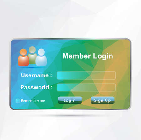 members area loginのイラスト素材