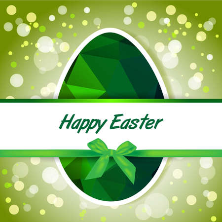 Happy Easter with origami egg のイラスト素材