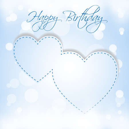 Happy Birthday 2 heartsのイラスト素材