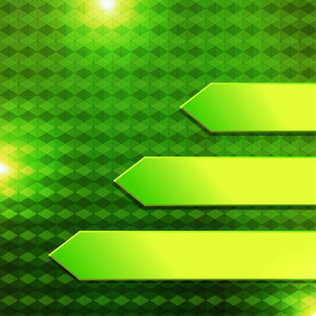 green hexagon banner のイラスト素材