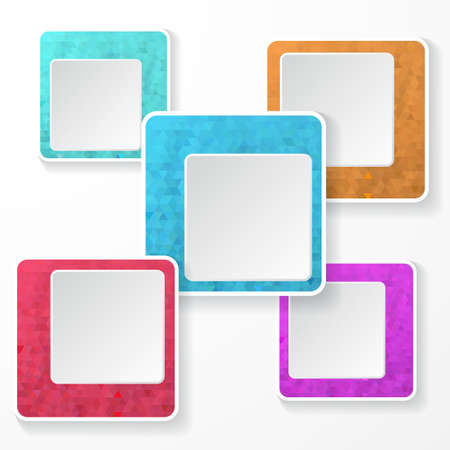 pixel square element presentation のイラスト素材