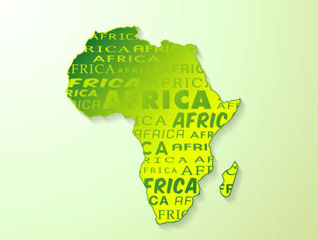 Africa map with shadow effect のイラスト素材