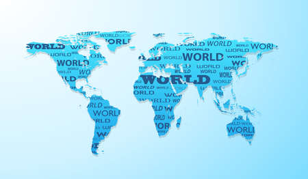 world map presentation in blue backgroundのイラスト素材