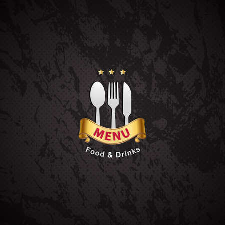 restaurant menu with ground background presentation のイラスト素材