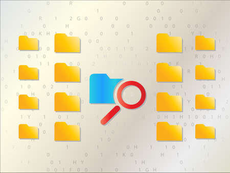 Search folder filesのイラスト素材