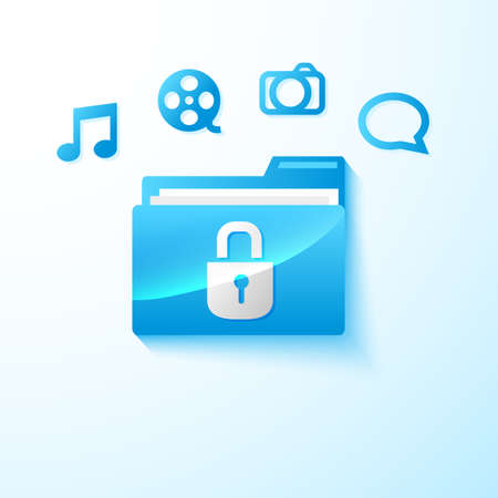secure multimedia folderのイラスト素材