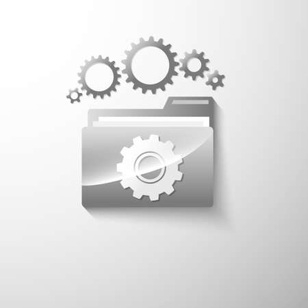 vector gear folderのイラスト素材