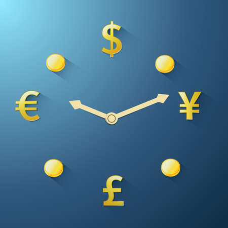 Currency time passingのイラスト素材