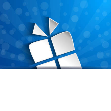 paper gift box with shadow greeting cardのイラスト素材