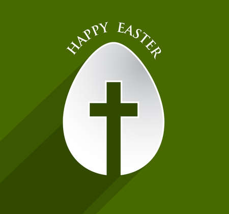cross Easter egg cardのイラスト素材