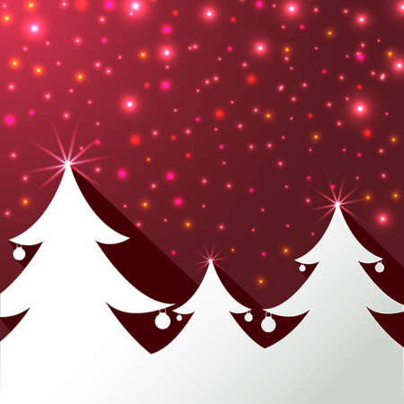 Christmas trees background greeting cardのイラスト素材