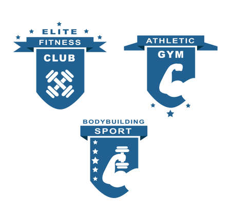 Gym,Fitness,Athletic and Sport  Labelsのイラスト素材