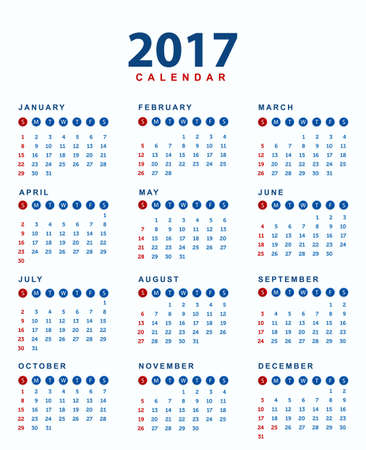 2017 Calendarのイラスト素材