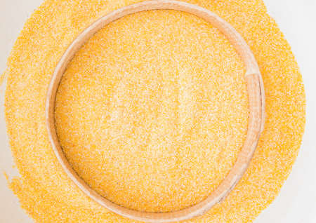 Old sieve for sifting flour on corn flour