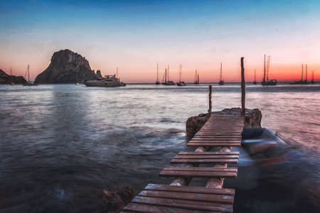 A path at the seaの写真素材