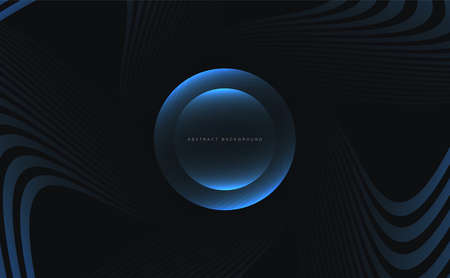 Black, Blue, waves Cover template, geometric shapes, modern  bannerのイラスト素材