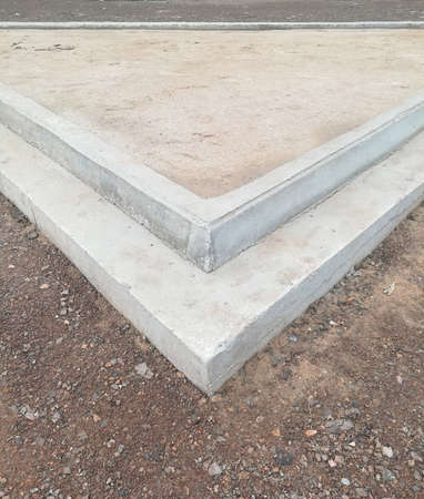 Close up of a corner curb.の写真素材