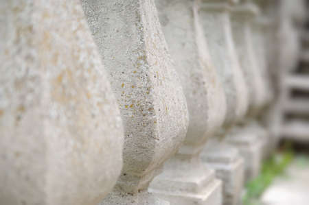 Ancient architecture of ancient railings. Old castle railingsの写真素材