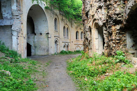 Ruins old fort on Tarakaniv vallage, Rivne, Ukraineの写真素材