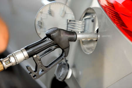 Car with a gas pumpの写真素材