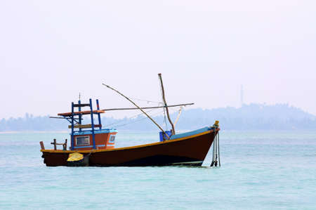 Fishing boats on ocean. Sri Lanka