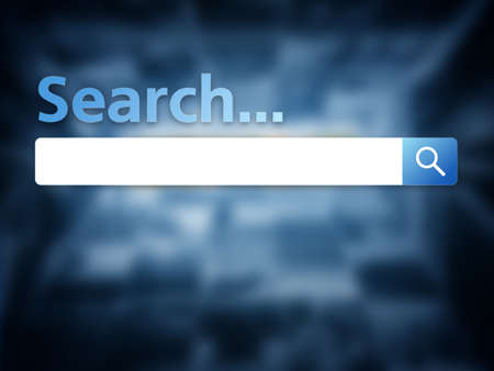 Search bar image on blue backgroundの写真素材