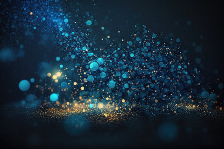 Festive background with blurred background and bokeh lights, digital illustration painting, Generative AIの素材