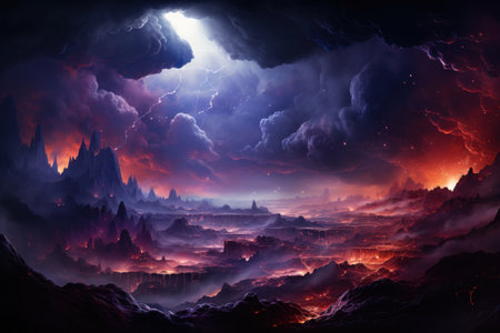 Exploring the Cosmic Dance of Galaxies and Dark Matter. AI generativeの素材