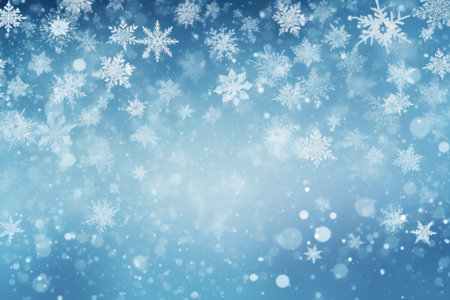 Swoflakes winter background, holiday. Generative AIの素材