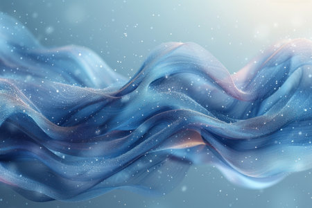 The painting depicts a powerful wave of blue water crashing with force and energy. The water is dynamic and full of motion, capturing the essence of a tumultuous ocean wave.の素材