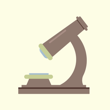 Simple microscope vector illustration in flat styleのイラスト素材